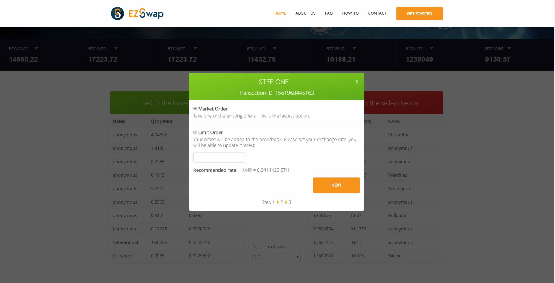 Market order or Limit order selection